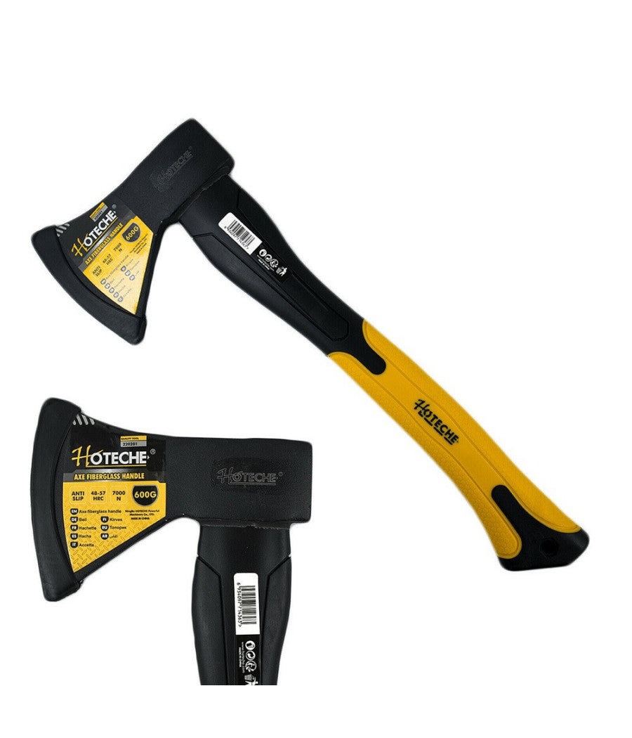 Ascia Spacca Legna Picozzino 600 Gr Accetta Legno Manico Resina Ergonomico         