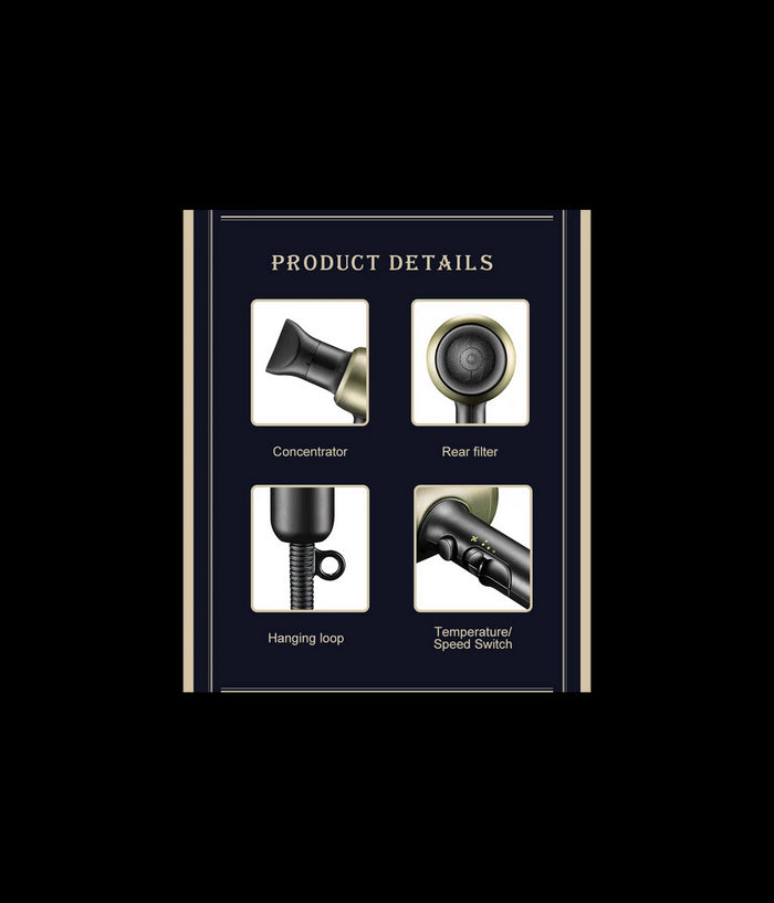 Asciuga Capelli Ricci Lisci Phon Professionale Parrucchieri 2200w Diffusore V453         