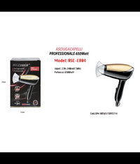 Asciugacapelli Da Viaggio 650w Pieghevole Phon Capelli Beccuccio Precisione Asc-ca04         