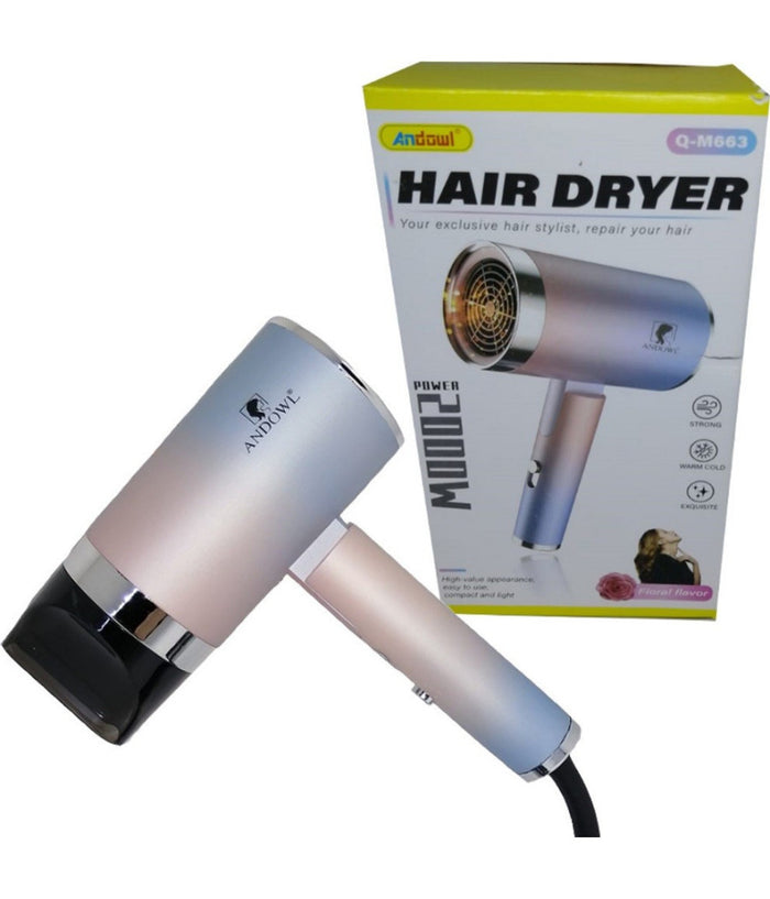 Asciugacapelli Floreale Phon Professionale 2000 Watt Da Viaggio Compatto Q-m663         