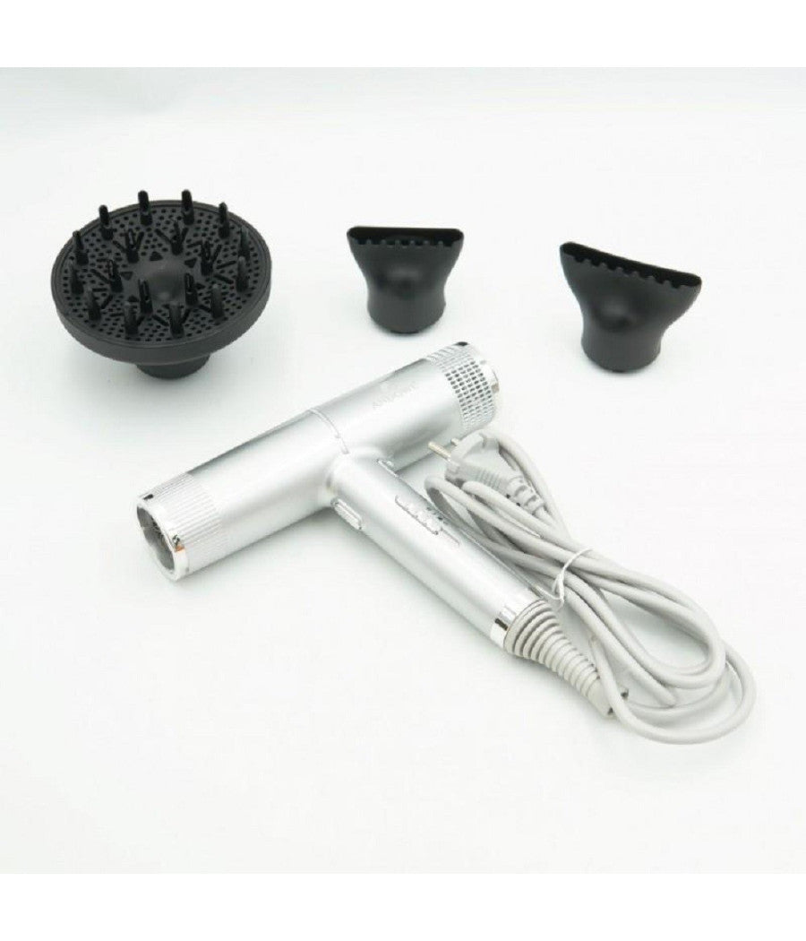 Asciugacapelli Phon Con Tecnologia Ionica 2200watt Con 3 Ugelli Diffusori Q-m620         