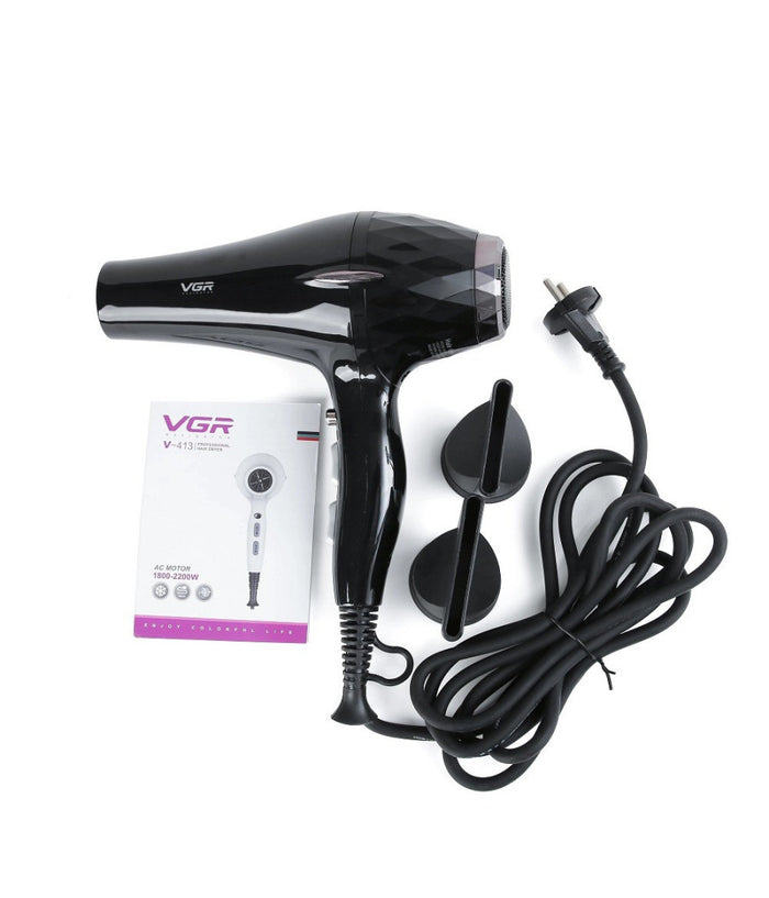 Asciugacapelli Phon Elettrico Professionale Ad Alta Potenza 2200w 2 Ugelli V-413         