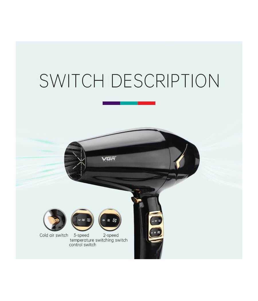 Asciugacapelli Phon Professional 2200w Asciuga Capelli Doppia Funzione Velocità          