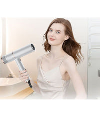 Asciugacapelli Phon Professionale 4000w Ione Negativo Luce Blu Pieghevole Tx-8256         