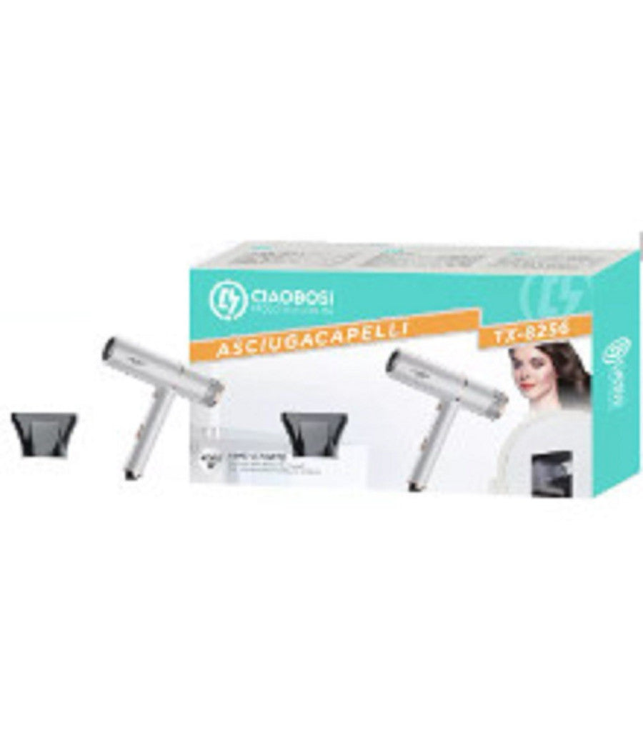 Asciugacapelli Phon Professionale 4000w Ione Negativo Luce Blu Pieghevole Tx-8256         