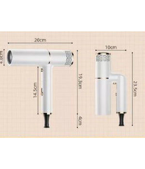 Asciugacapelli Phon Professionale 4000w Ione Negativo Luce Blu Pieghevole Tx-8256         