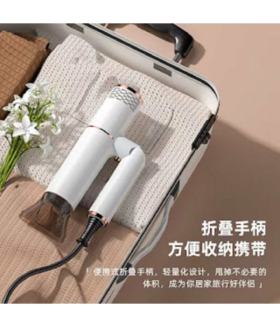 Asciugacapelli Phon Professionale 4000w Ione Negativo Luce Blu Pieghevole Tx-8256         