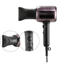 Asciugacapelli Phon Professionale A Ioni Negativi 2 Velocita' Salone 2000w V-418         