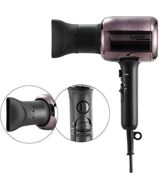 Asciugacapelli Phon Professionale A Ioni Negativi 2 Velocita' Salone 2000w V-418         