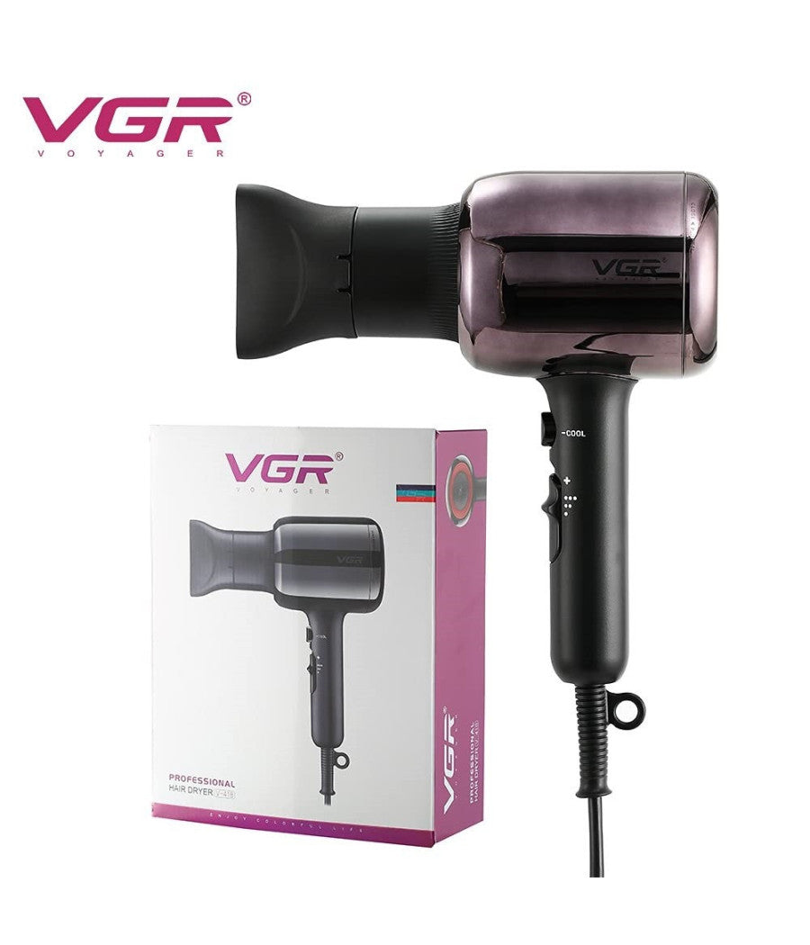 Asciugacapelli Phon Professionale A Ioni Negativi 2 Velocita' Salone 2000w V-418         