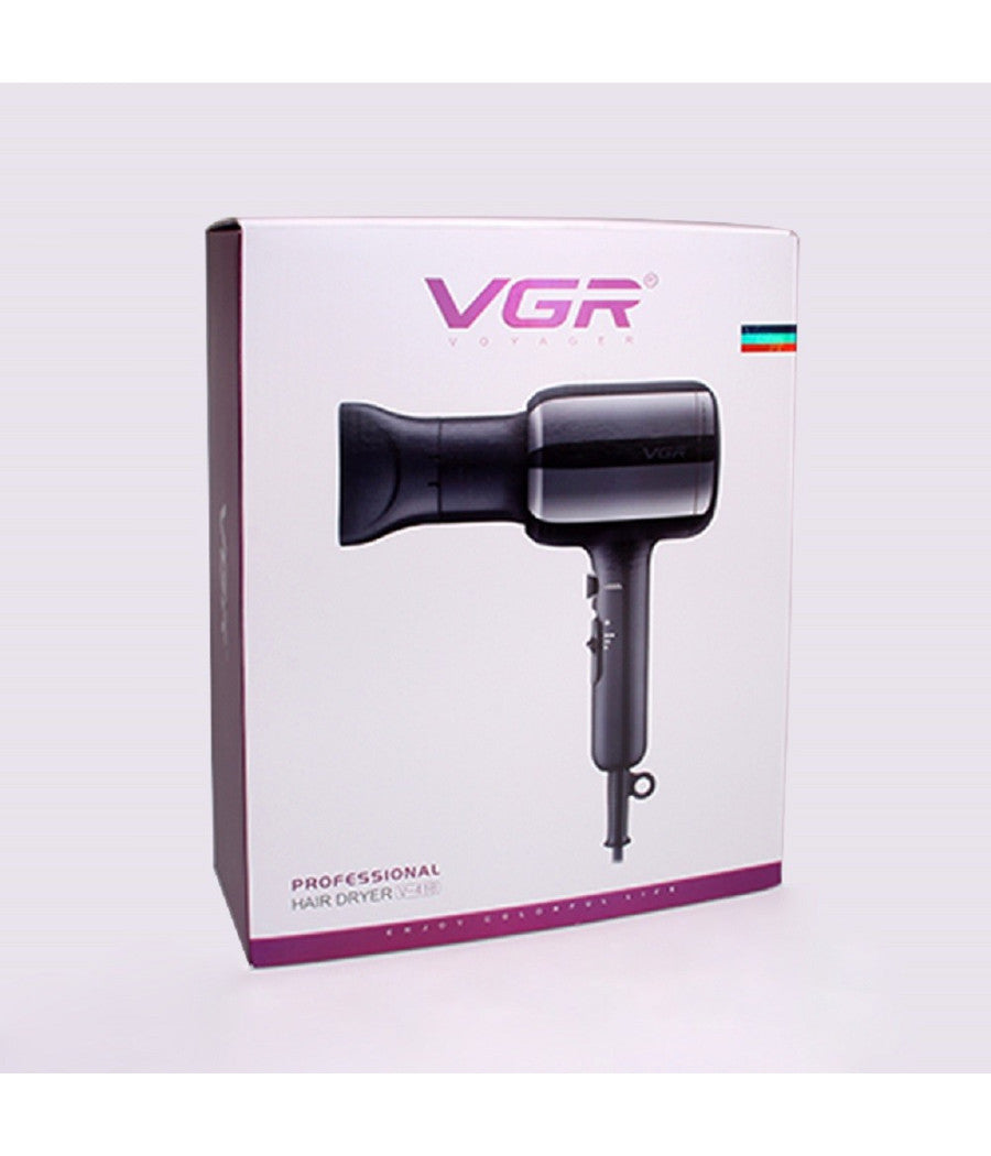 Asciugacapelli Phon Professionale A Ioni Negativi 2 Velocita' Salone 2000w V-418         