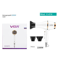 Asciugacapelli Phon Professionale Ionico 2200 W Parrucchiere Barbiere Vgr V-414         