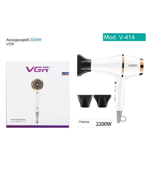 Asciugacapelli Phon Professionale Ionico 2200 W Parrucchiere Barbiere Vgr V-414         