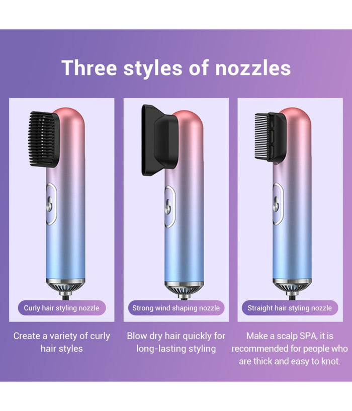 Asciugacapelli Hair Styler Phono Asciugatura Rapida Portatile Con Accessori         