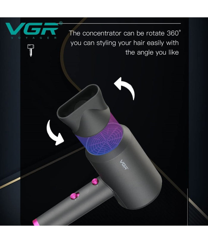 Asciugacapelli Professionale 2000w 2 Velocità  Concentratore Pulsante Cool Shot V-400         