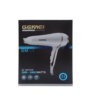 Asciugacapelli Professionale 2400 W Phon Per Salone 3 Velocità  Beccuccio Gm-108         