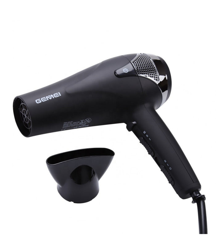 Asciugacapelli Professionale Phon Corda Retrattile 1800-2200w 2 Velocità  Gm-129         