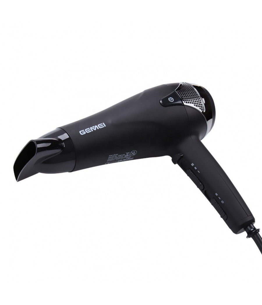 Asciugacapelli Professionale Phon Corda Retrattile 1800-2200w 2 Velocità  Gm-129         