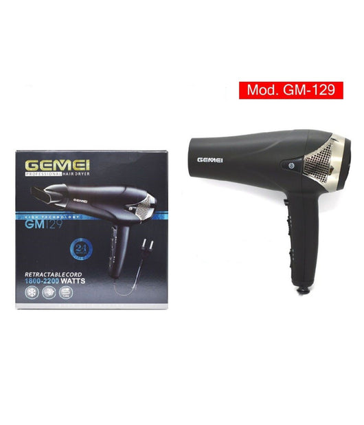 Asciugacapelli Professionale Phon Corda Retrattile 1800-2200w 2 Velocità  Gm-129         