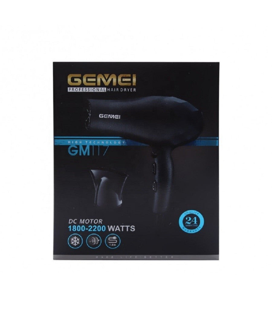 Asciugacapelli Professionale Phon Motore Dc 1800-2200w 3 Velocita Salone Gm-117         