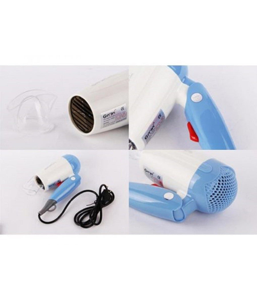 Asciugacapelli Professionale Phon Portatile Pieghevole 1000 W Da Viaggio Gm-1709         