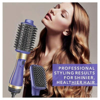 Trade Shop - Asciugacapelli Styler Volumizzante 2 In 1 Professionale Spazzola Elettrica Ad Aria Calda -