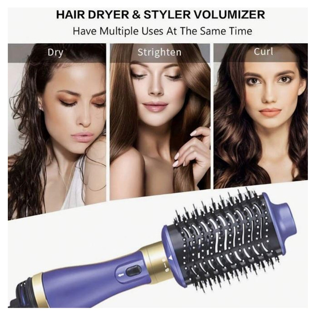 Trade Shop - Asciugacapelli Styler Volumizzante 2 In 1 Professionale Spazzola Elettrica Ad Aria Calda -