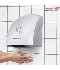 Asciugamani Automatico Elettrico Ad Aria Calda Fotocellula Parete Muro Per Hotel         