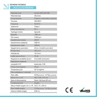 Asciugamani elettrico con sensore 2400W in acciaio bianco lucido