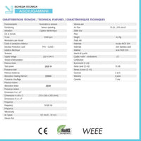 Asciugamani elettrico con sensore 2400W in acciaio inox satinato