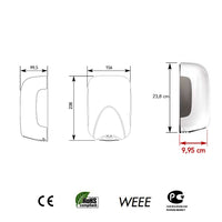 Asciugamani Elettrico Cromato 900 W Automatico