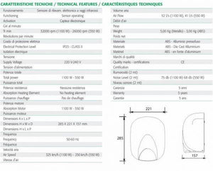 Asciugamani elettrico Ecostream abs 550 eco colore bianco - HDcasa