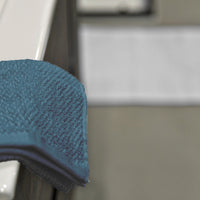 Asciugamani ospite per bagno 55x100 cm turchese cobalto in cotone 100%