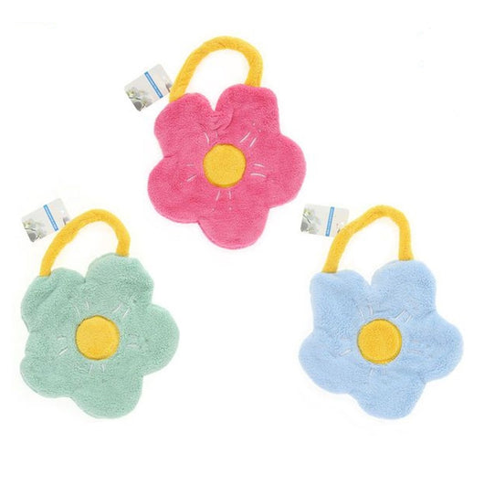 Trade Shop - Asciugamano A Fiore Morbido Cordino Portatile Assorbente Per Bagno Cucina Bambini 10776         