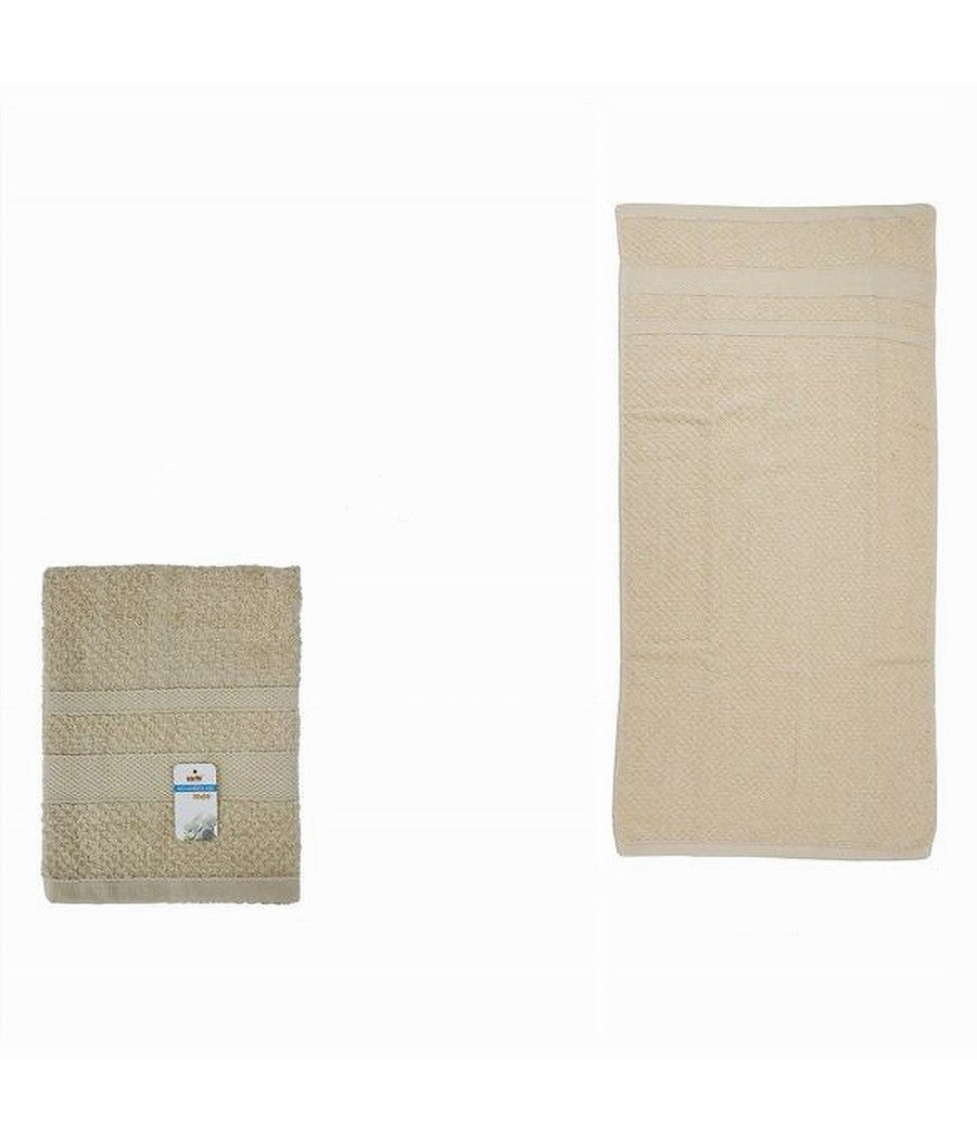 Asciugamano Da Bagno Ospite In Cotone Morbida 30 X 50 Cm 65gr Colore Beige 79493         