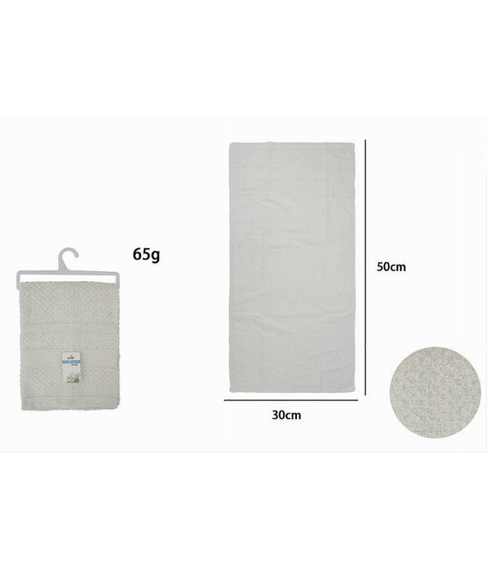 Asciugamano Da Bagno Ospite In Cotone Morbida 30 X 50cm 65gr Colore Bianca 79484         