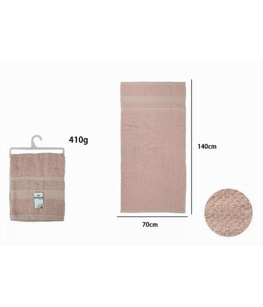Asciugamano Da Bagno Telo In Cotone Morbida 70 X 140 Cm 410 Gr Colore Rosa 79489         