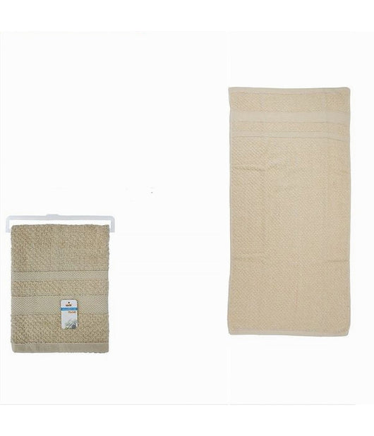 Asciugamano Da Bagno Telo In Cotone Morbida 70 X 140cm 410gr Colore Beige 79495         