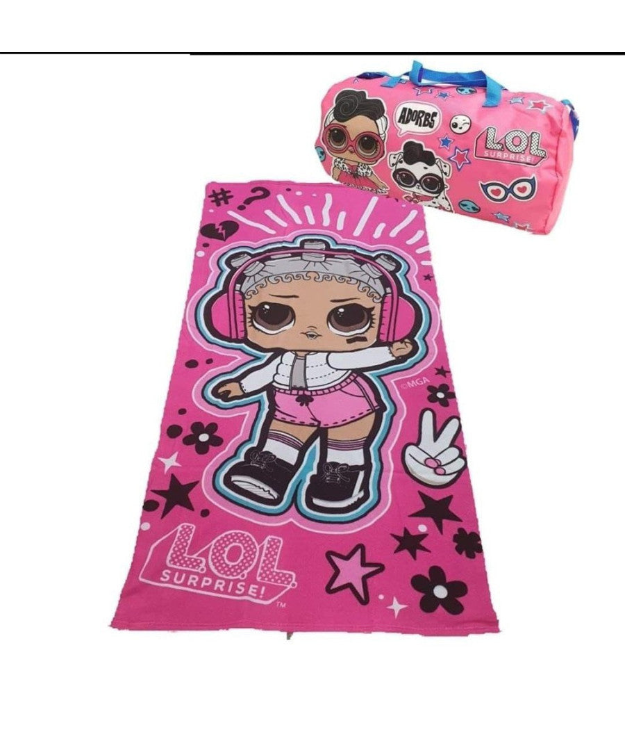 Telo Mare In Cotone + Borsone Lol Surprise Mare Piscina Asciugamano Doccia Lol         
