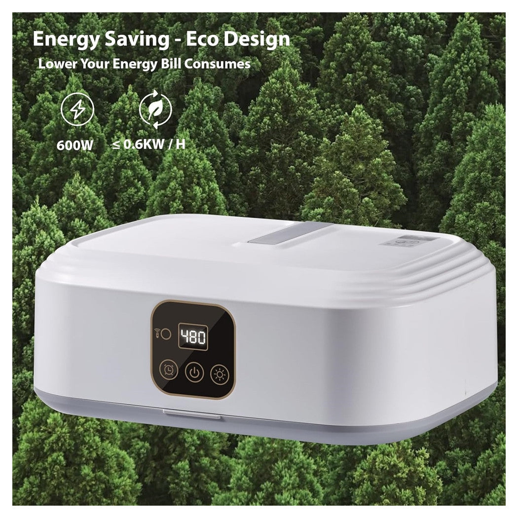 Trade Shop - Asciugatrice Portatile Elettrica Con Timer Spegnimento Automatico 1200w Aria Calda         