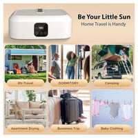Trade Shop - Asciugatrice Portatile Elettrica Con Timer Spegnimento Automatico 1200w Aria Calda         