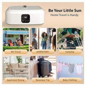 Trade Shop - Asciugatrice Portatile Elettrica Con Timer Spegnimento Automatico 1200w Aria Calda         