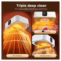 Trade Shop - Asciugatrice Portatile Elettrica Con Timer Spegnimento Automatico 1200w Aria Calda         