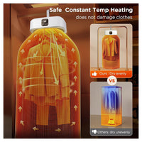 Trade Shop - Asciugatrice Portatile Elettrica Con Timer Spegnimento Automatico 1200w Aria Calda         