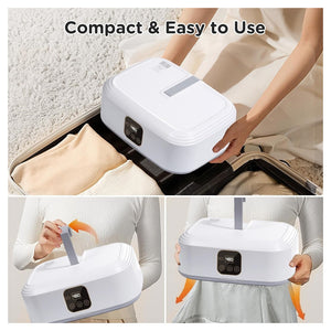 Trade Shop - Asciugatrice Portatile Elettrica Con Timer Spegnimento Automatico 1200w Aria Calda         