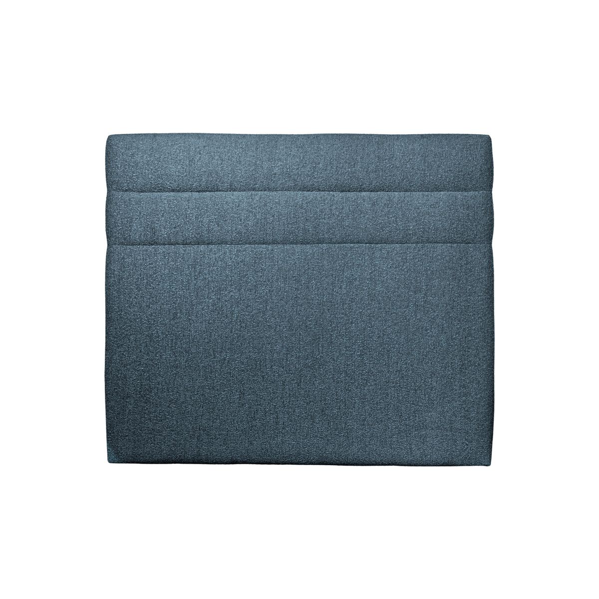 Testiera in tessuto bouclé blu con linee L140 cm