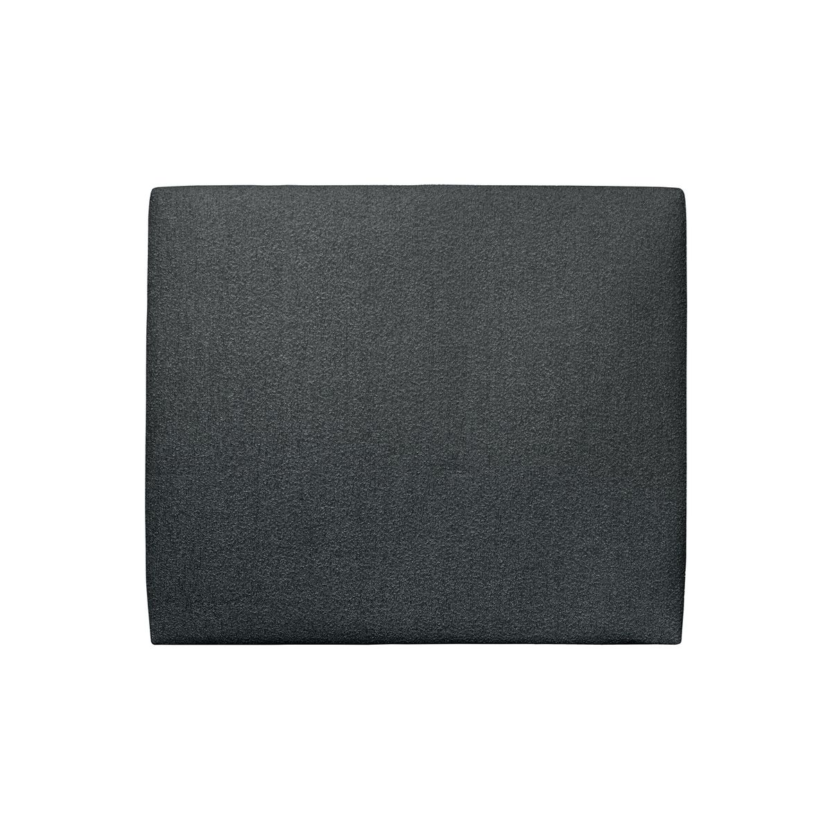 Testiera in tessuto bouclé nero liscio L135 cm