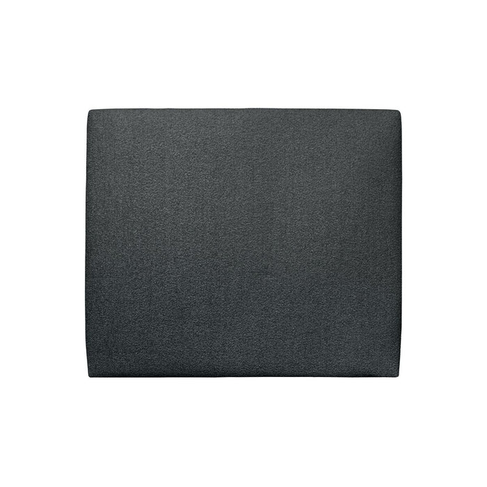 Testiera in tessuto bouclé nero liscio L135 cm