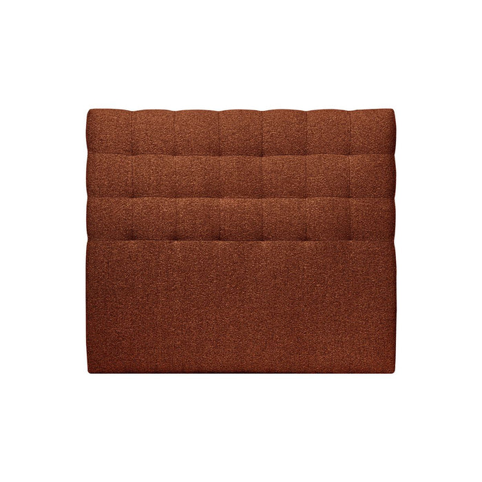 Testiera in tessuto bouclé terracotta imbottita L140 cm