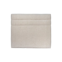 Testiera in tessuto bouclé beige chiaro con linee L160 cm